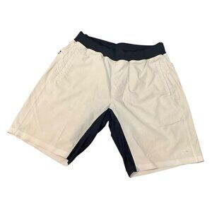 GREYSON Mens Medium FULTON SHORTS WOLF Gray LINED WORKOUT STRETCH WICKING AQUA